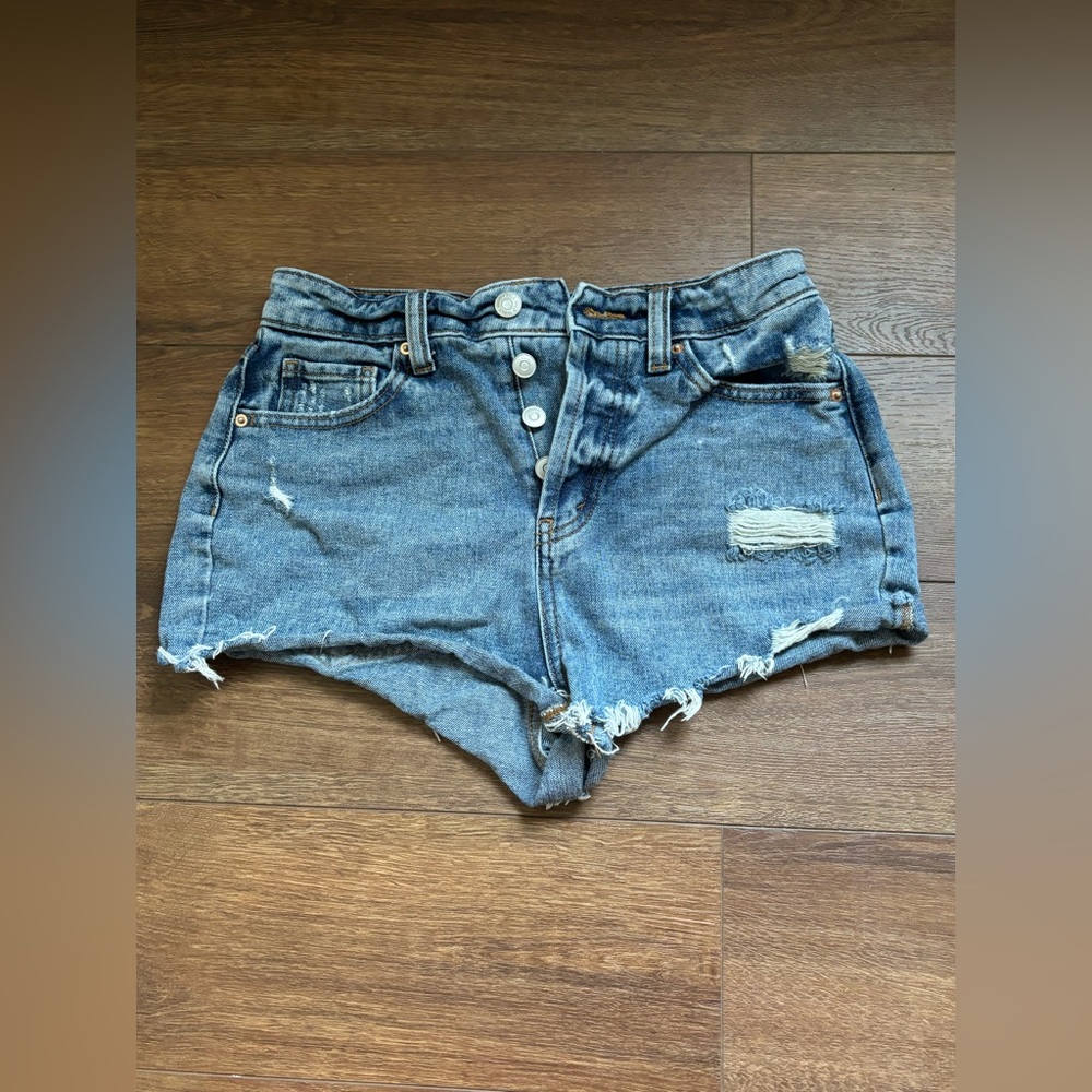Wild Fable Blue Distressed Jean Shorts